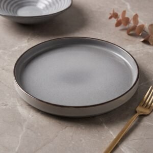 Set de 6 — Plato llano 25 cm — Cenizas de Pompeya